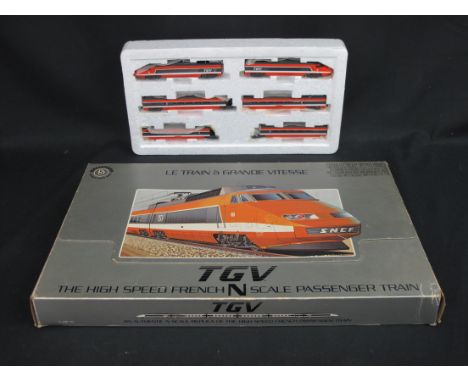 Bachmann TGV The High Speed French N guage scale passenger train in original box.  CONDITION REPORT; Train still in original 