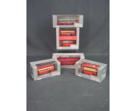 Five Corgi The Original Omnibus Company 1:76 scale collectables to include 97130 AEC Reliance City of Oxford Motor Services L