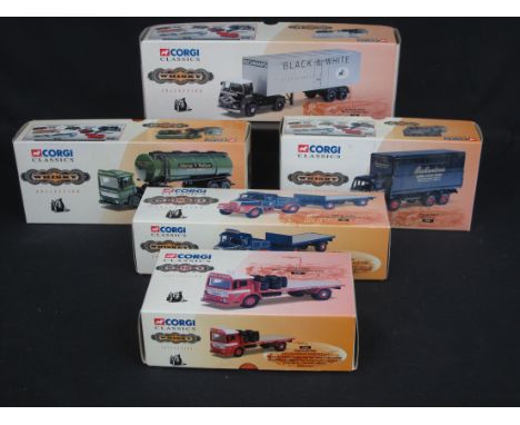 Five Corgi Classics 'Whiskey Collection' detailed scale diecast models to include 1:50 26001 Ballantine's Albian lorry, 1:50 