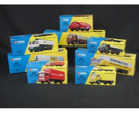 Eight Corgi Classics Collector Club detailed scale models to include 19401 Ken Thomas Limited Bedford S Sack Truck set, 21301
