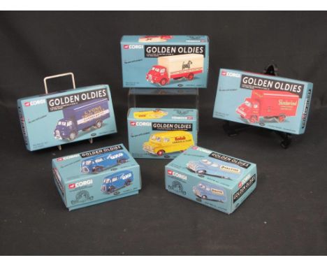 Six Corgi Golden Oldie's precision diecast scale models to include 30301 Thames Trader - Slumber Land, 05602 Bedford CA - Ova