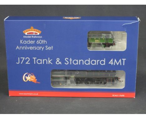 Bachman Branch-Line model railways scale 1:76/oo Keder 60th Anniversary set, J72 tank and standard 4MT class 4-6-0 in origina