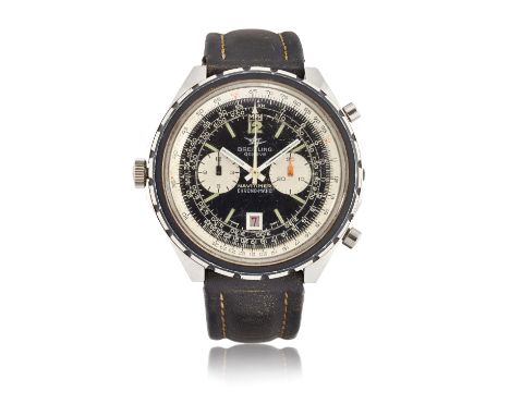 Breitling. A stainless steel automatic chronograph calendar wristwatch  Navitimer chronomatic, Ref: 1806, Serial number 13160