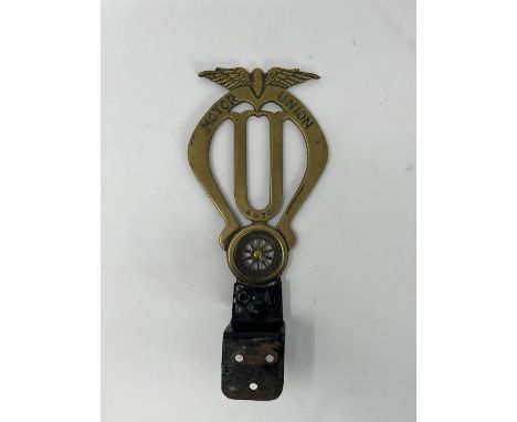 Brass Type 3 numbered 8070 in good condition.   Motor Union eventually merged with the Automobile Association circa 1910. Com