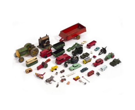 A COLLECTION OF EARLY 20TH CENTURY AND LATER TOYS to include Dinky Toys 420 truck, Dinky Toys studebaker number 172, a Minic 