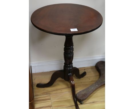 A mahogany tilt top tripod table W.50cm