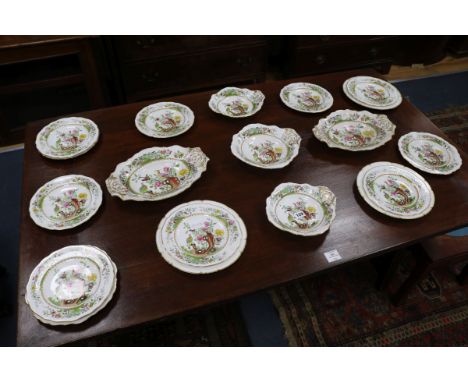 A Copeland Spode Asiatic pheasant dessert service