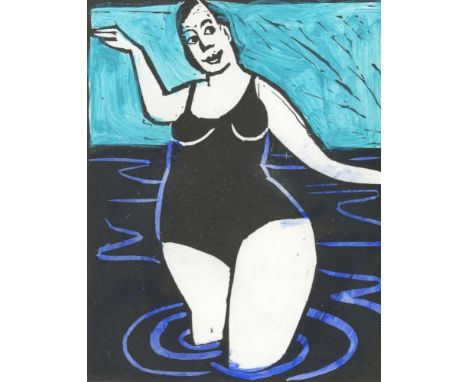 
	
		Anita Klein
		Wading
		Linocut and Acrylic on Paper
		Signed on Verso
		15 x 10cm (5¾ x 3¾ in.)
		About
		Anita Klein wa
