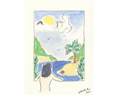 
	
		Gabrielle Rul
		A Window to Escape
		Watercolour and China Ink on Paper
		Signed on Verso
		15 x 10cm (5¾ x 3¾ in.)
		Ab