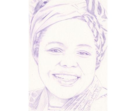 
	
		Josie McCoy
		Wangari Maathai
		Coloured Pencil on Paper
		Signed on Verso
		15 x 10cm (5¾ x 3¾ in.)
		About
		I paint p