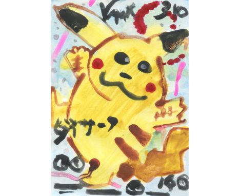 
	
		Katherine Bernhardt
		Pikachu V Max
		Acrylic on Paper
		Signed on Verso
		15 x 10cm (5¾ x 3¾ in.)
		About
		Bernhardt's