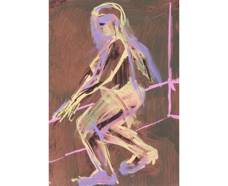 
	
		Florence Peake
		National Gallery Performance Rosalie I
		Acrylic Paint on Card
		Signed on Verso
		15 x 10cm (5¾ x 3¾ i