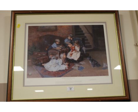 A SIGNED LIMITED EDITION DAVID SHEPHERD PRINT ENTITLED 'BUT TEDDY DOESN'T NEED A TICKET' NUMBER 53/850