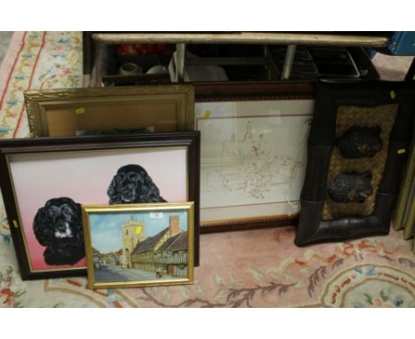 A QUANTITY OF ASSORTED PICTURES AND PRINTS TO INCLUDE A SIGNED GORDON KING LITHOGRAPH