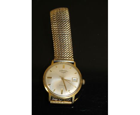 A VINTAGE GENTS ROTARY 21 JEWEL WRISTWATCH