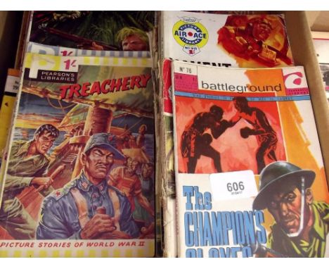 A box of War Picture Comics comprising approx 77 Commando and approx 65 War Picture Library, 6 Battle Picture, 6 Air Ace, 2 W