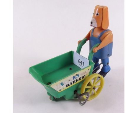A vintage Marx Toys Hectors Wheelbarrow clockwork toy from Hectors House TV series circa 1970