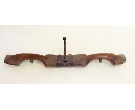 A large double oxen yoke - now converted to a light fitting