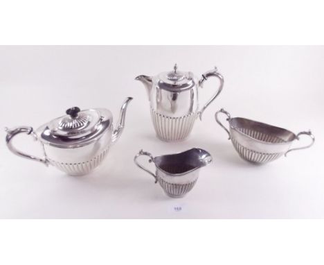 A silver plated four piece tea and coffee service 