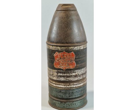 British and Benington's Tea Trading Association Ltd shell shaped tea caddy marked 'Facsimile of a Shell, Memento of the Trans
