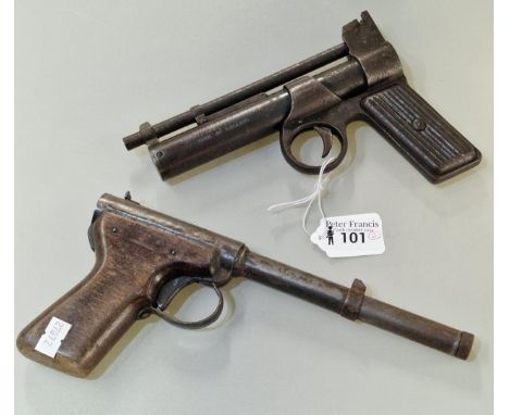 Webley Junior .177 over lever air pistol with metal grip, together with Diana model 2 air pistol. (2)   (B.P. 21% + VAT) Both