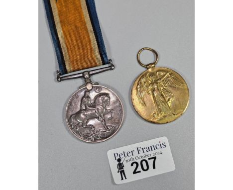 WWI Medal Duo awarded to 3878 Pte H Biswell, Oxford and Bucks Light Infantry to include: 1914-18 War Medal and 1914-19 Victor