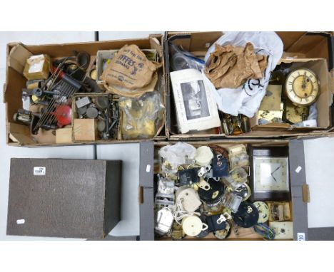 A collection of watch related items to include precision tools, blow torch adapter, soldering iron, Vienna clock movement inc