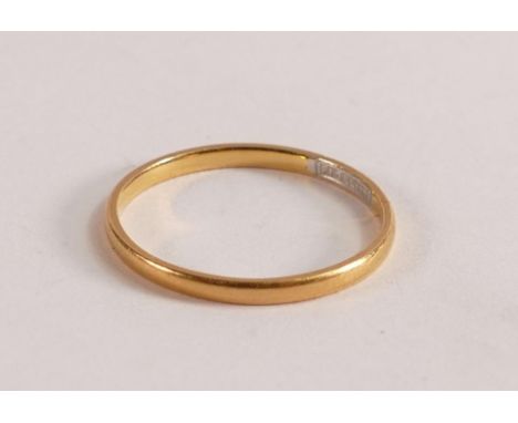 22ct gold wedding ring,1.5g. 