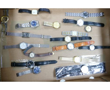 A collection of gents watches to include Lorus sport, Pulsar, Rotary, Trafalgar Datomatic etc 