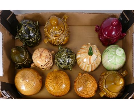 Various Face pots from Sadler, P&amp;K, Price Kensington, etc to include Pickled Onion, Mint, Cucumber, Onions, Beetroot (a/f