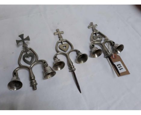  Sale Item:    3 CLYDESDALE NICKEL BELL TUMBLERS  Vat Status:   No Vat   Buyers Premium:  This lot is subject to a Buyers Pre