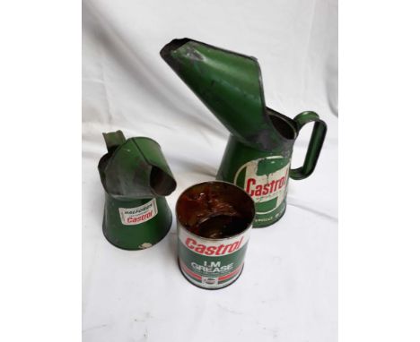  Sale Item:    3 CASTROL OIL &amp; GREASE CANS (AF)   Vat Status:   No Vat   Buyers Premium:  This lot is subject to a Buyers