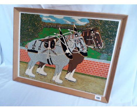  Sale Item:    N CADGER MINTLAW HORSE PICTURE   Vat Status:   No Vat   Buyers Premium:  This lot is subject to a Buyers Premi