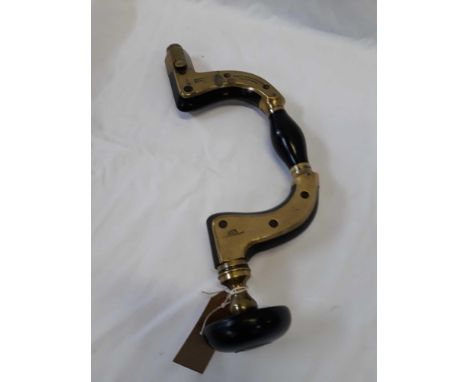  Sale Item:    JAS HOWARD SHEFFIELD BRASS &amp; HARDWOOD BRACE  Vat Status:   No Vat   Buyers Premium:  This lot is subject t