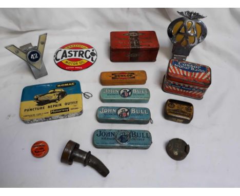  Sale Item:    ADVERTISING TINS, CAR BADGES ETC   Vat Status:   No Vat   Buyers Premium:  This lot is subject to a Buyers Pre