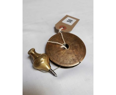  Sale Item:    BRASS PLUMB BOB &amp; LINE   Vat Status:   No Vat   Buyers Premium:  This lot is subject to a Buyers Premium o