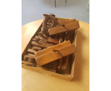  Sale Item:    BOX 15 TIMBER MOULDING PLANES (AF)  Vat Status:   No Vat   Buyers Premium:  This lot is subject to a Buyers Pr