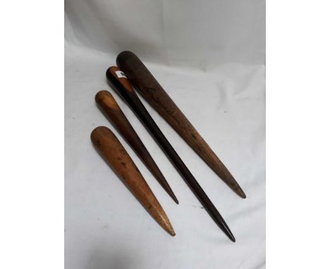  Sale Item:    4 HARDWOOD MARLIN SPIKES   Vat Status:   No Vat   Buyers Premium:  This lot is subject to a Buyers Premium of 