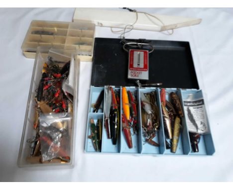  Sale Item:    BOX OF VARIOUS MINNOWS LURES ETC &amp; SCALES  Vat Status:   No Vat   Buyers Premium:  This lot is subject to 