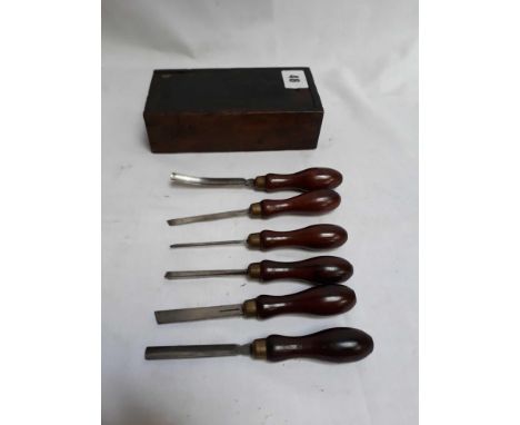  Sale Item:    MARPLES CARVING TOOLS - 6 IN ORIGINAL WOODEN BOX  Vat Status:   No Vat   Buyers Premium:  This lot is subject 