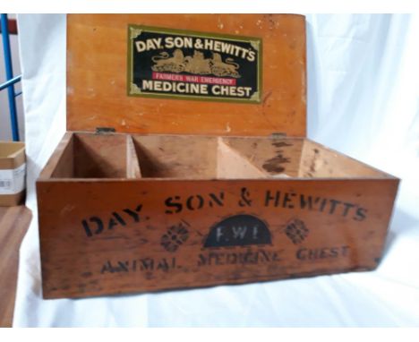 Sale Item:    DAY SON &amp; HEWIT FARMERS MEDICINE CHEST (AF)  Vat Status:   No Vat   Buyers Premium:  This lot is subject t