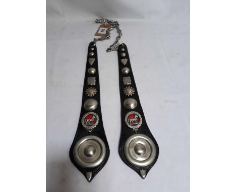  Sale Item:    2 CLYDESDALE HARNESS COLLAR BACKS  Vat Status:   No Vat   Buyers Premium:  This lot is subject to a Buyers Pre