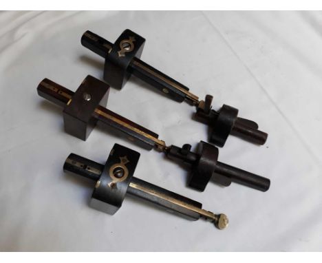  Sale Item:    ROSEWOOD &amp; BRASS SCRIBE GAUGES   Vat Status:   No Vat   Buyers Premium:  This lot is subject to a Buyers P