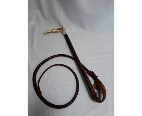  Sale Item:    SWAINE &amp; ADERLEY LONDON HUNTING CROP WITH SILV COLLAR  Vat Status:   No Vat   Buyers Premium:  This lot is