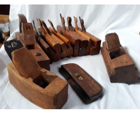  Sale Item:    BOX MOULDING BENCH &amp; COFFIN PLANES  Vat Status:   No Vat   Buyers Premium:  This lot is subject to a Buyer