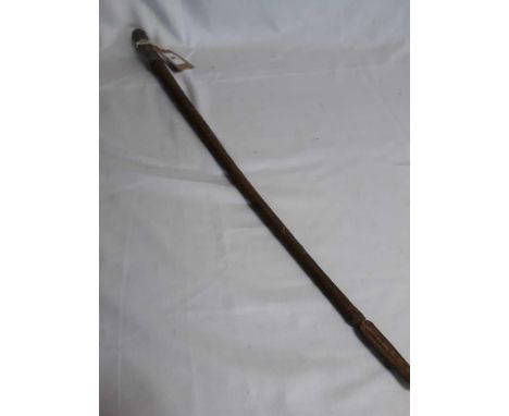  Sale Item:    WHIP WITH METAL ENGRAVED TOP(AF)   Vat Status:   No Vat   Buyers Premium:  This lot is subject to a Buyers Pre