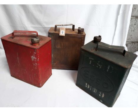 Sale Item:    3 VINTAGE PETROL CANS   Vat Status:   No Vat   Buyers Premium:  This lot is subject to a Buyers Premium of 15%