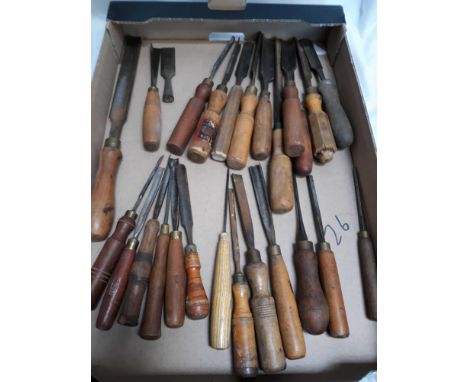  Sale Item:    BOX OF CHISELS -(AF)   Vat Status:   No Vat   Buyers Premium:  This lot is subject to a Buyers Premium of 15% 