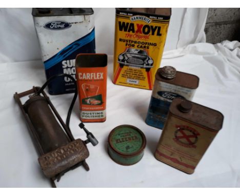  Sale Item:    SELECTION OF ADVERTISING CANS &amp; DUNLOP FOOT PUMP  Vat Status:   No Vat   Buyers Premium:  This lot is subj
