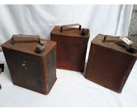  Sale Item:    3 VINTAGE PETROL CANS   Vat Status:   No Vat   Buyers Premium:  This lot is subject to a Buyers Premium of 15%